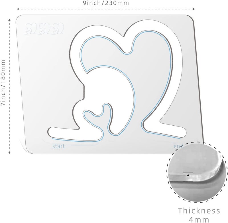 Kapyoo Quilting Rulers and Templates Quilting Templates for Machines Quilting Heart Shaped Free Motion Quilting Templates (Design B) - Image 3